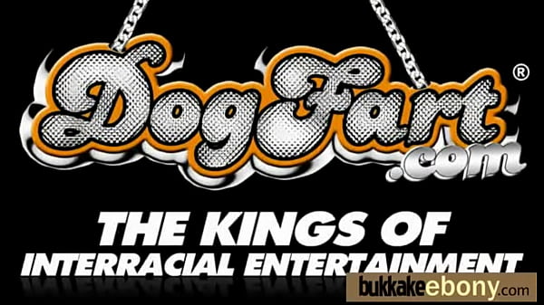 Ebony gets a facial bukkake 19